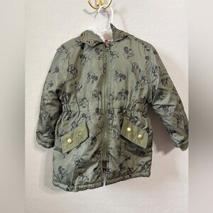 Disney Olive Mickey Mouse Puffer Jacket